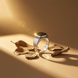 Silver Black Onyx Turkish Ring For Him Gold Vermeil (2.5 Micron)