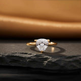 Golden Luxury Trillion Ring For Her Gold Vermeil (2.5 Micron)