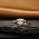 Golden Luxury Trillion Ring For Her Gold Vermeil (2.5 Micron)