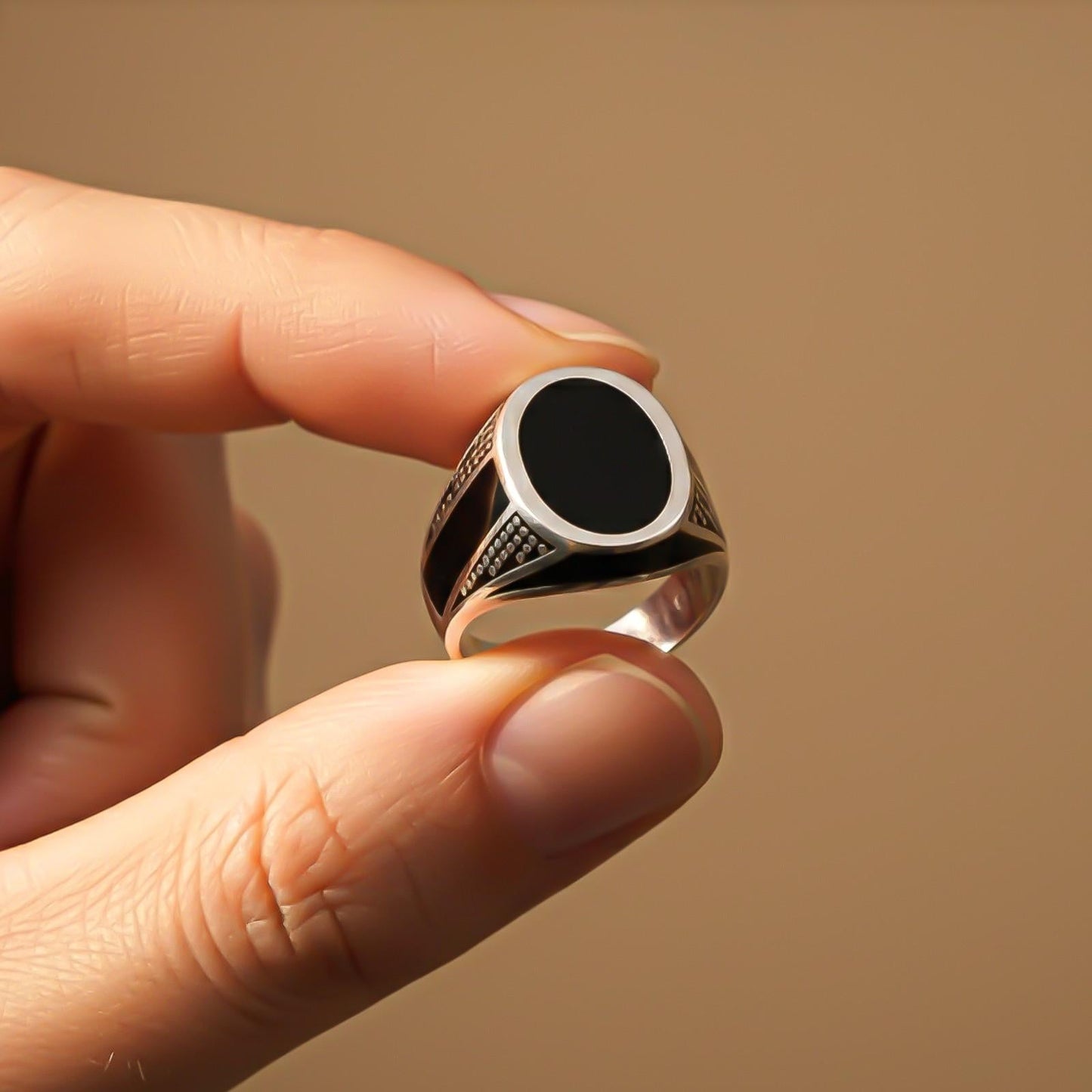 Silver Classic Signet Ring for Men