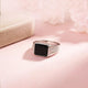 Silver Rectangular Signet Ring for Men Gold Vermeil (2.5 Micron)