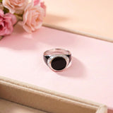 Silver Black Signet Ring for Men Gold Vermeil (2.5 Micron)