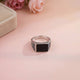 Silver Black Style Textured Signet Ring Gold Vermeil (2.5 Micron)