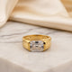 Silver Emerald Cut Signet Ring For Him Gold Vermeil (2.5 Micron)