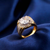 Silver Halo Statement Ring for Him