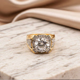 Silver Halo Statement Ring for Him
