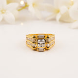 Silver Multi-Row Statement Ring for Him