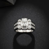 Silver Multi-Row Statement Ring for Him