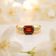 Silver Red Ruby Classic Ring for Him Gold Vermeil (2.5 Micron)