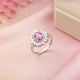 Silver Floral Halo Statement Ring for Women Gold Vermeil (2.5 Micron)