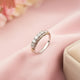 Silver Five-Stone Half Eternity Ring for Women Gold Vermeil (2.5 Micron)