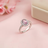 Silver Amethyst Halo Ring for Women Gold Vermeil (2.5 Micron)