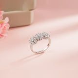 Silver Floral Cluster Statement Ring Gold Vermeil (2.5 Micron)