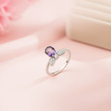 Silver Alexandrite Butterfly Ring for Women Gold Vermeil (2.5 Micron)