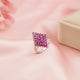 Silver Ruby Cluster Statement Ring Gold Vermeil (2.5 Micron)