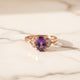 Silver Amethyst Oval Vintage Ring Gold Vermeil (2.5 Micron)