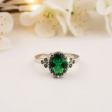 Silver Cluster Ring for Women Gold Vermeil (2.5 Micron)