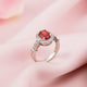 Silver Halo Designer Ring for Women Gold Vermeil (2.5 Micron)