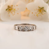 Silver Three Stone Ring for Women
