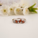 Silver Marquise Red Ruby Crown Ring Gold Vermeil (2.5 Micron)