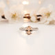 Silver Oval Morganite Solitaire Ring Gold Vermeil (2.5 Micron)