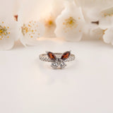 Silver Ruby Butterfly Ring for Women Gold Vermeil (2.5 Micron)