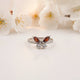 Silver Ruby Butterfly Ring for Women Gold Vermeil (2.5 Micron)