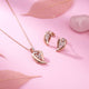 Silver Leaf Sparkle Pendant & Earrings Set