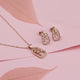 Silver Leaf Drop Pendant & Earrings Set