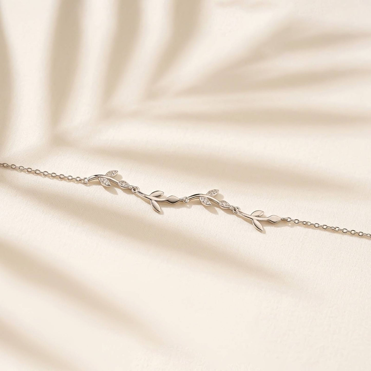 Silver Nature-Inspired Leaf Jewelry Set