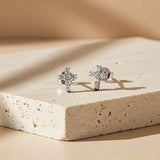 Silver Cross Stud Earrings Gold Vermeil (2.5 Micron)