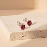 Silver Grace Ruby Stud Earrings Gold Vermeil (2.5 Micron)