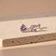Silver Sapphire Circular Studs Earring Gold Vermeil (2.5 Micron)