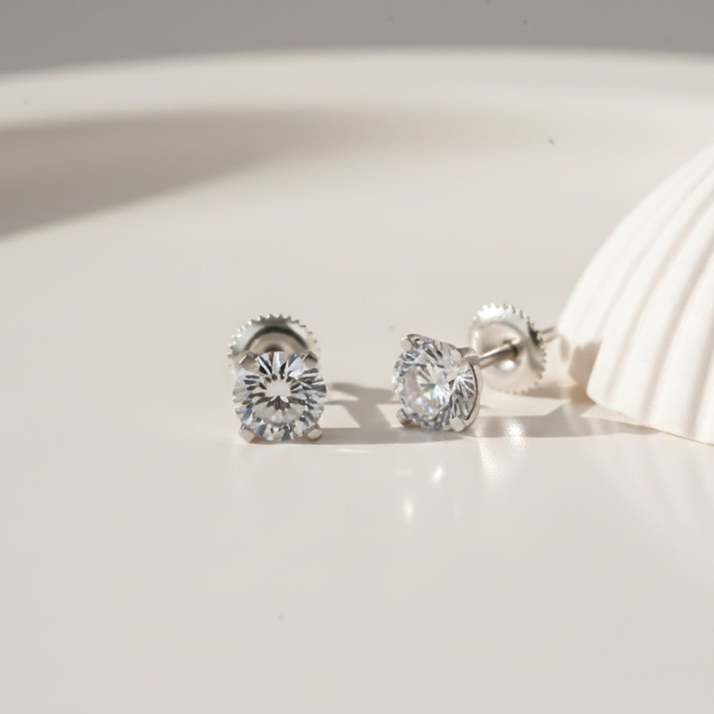 Zircon Stoned Silver Studs