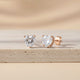 Rose Gold Mini Hearts Stud Earrings Gold Vermeil (2.5 Micron)