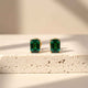 Golden Green Forest Stud Earrings Gold Vermeil (2.5 Micron)