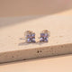 Silver Purple Haze Stud Earrings Gold Vermeil (2.5 Micron)