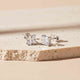 Silver Asscher Minimalist Stud Earrings Gold Vermeil (2.5 Micron)