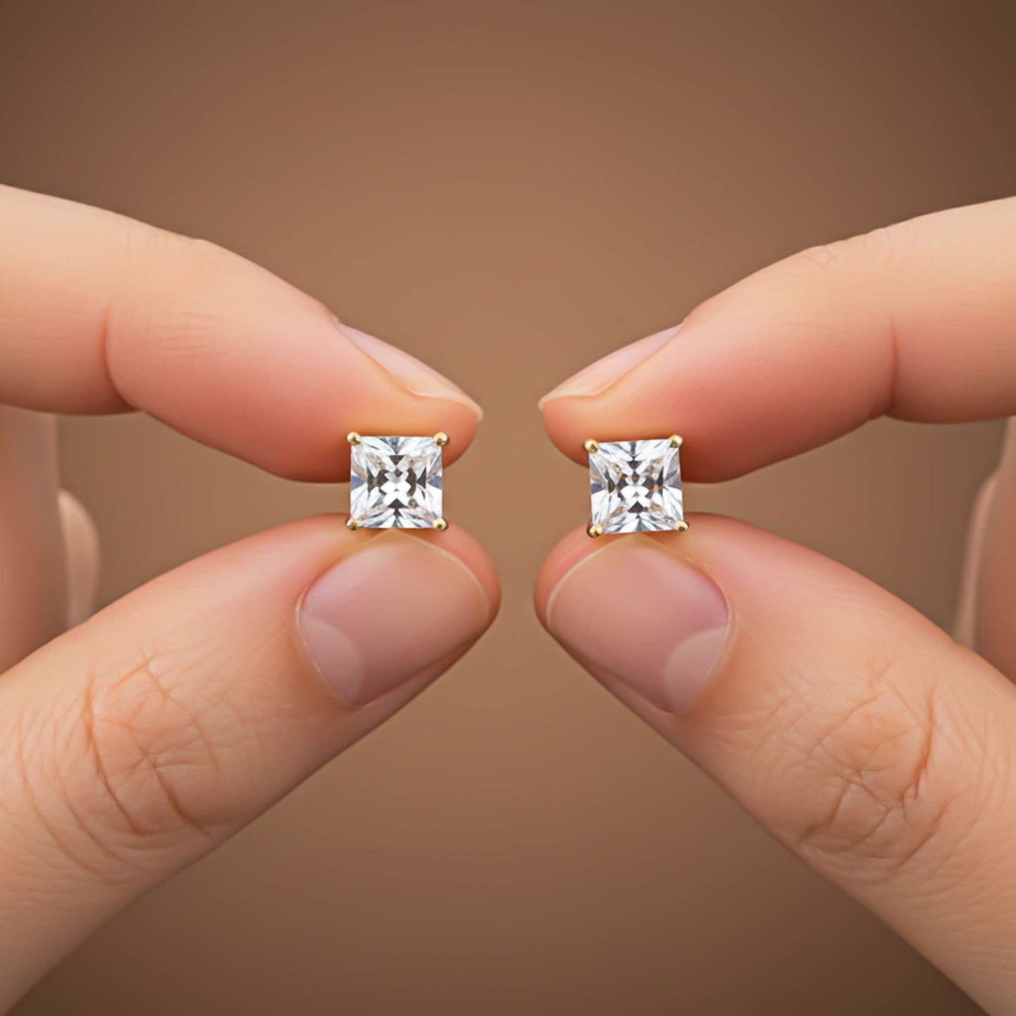 Golden Princess Tiny Stud Earrings