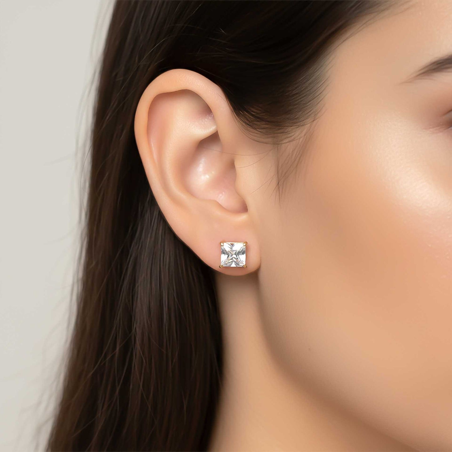 Golden Princess Tiny Stud Earrings