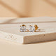 Golden Princess Tiny Stud Earrings Gold Vermeil (2.5 Micron)