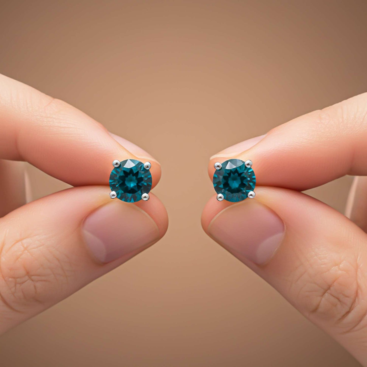 Silver London Blue Memorable Stud Earrings
