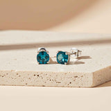 Silver London Blue Memorable Stud Earrings Gold Vermeil (2.5 Micron)