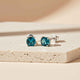 Silver London Blue Memorable Stud Earrings Gold Vermeil (2.5 Micron)