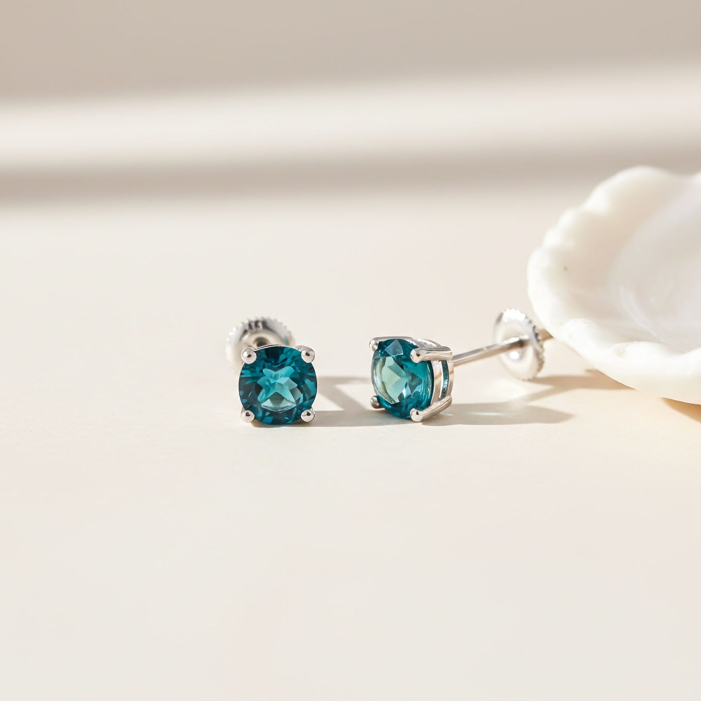 Silver London Blue Memorable Stud Earrings