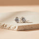 Silver Round Bezel Stud Earrings Gold Vermeil (2.5 Micron)
