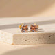 Rose Gold Champaign Stud Earrings Gold Vermeil (2.5 Micron)