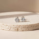Silver Sparkle White Zircon Stud Earrings Gold Vermeil (2.5 Micron)